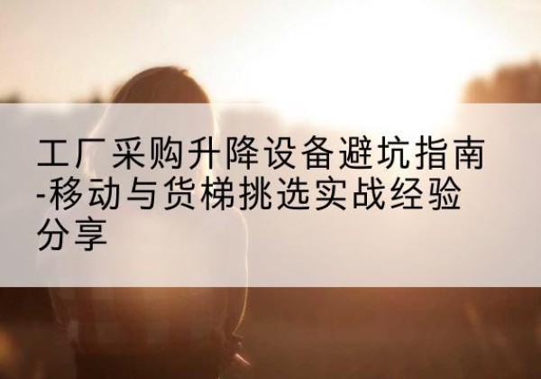 武功移动式升降机怎么选-工厂采购升降设备避坑指南-移动与货梯挑选实战经验分享